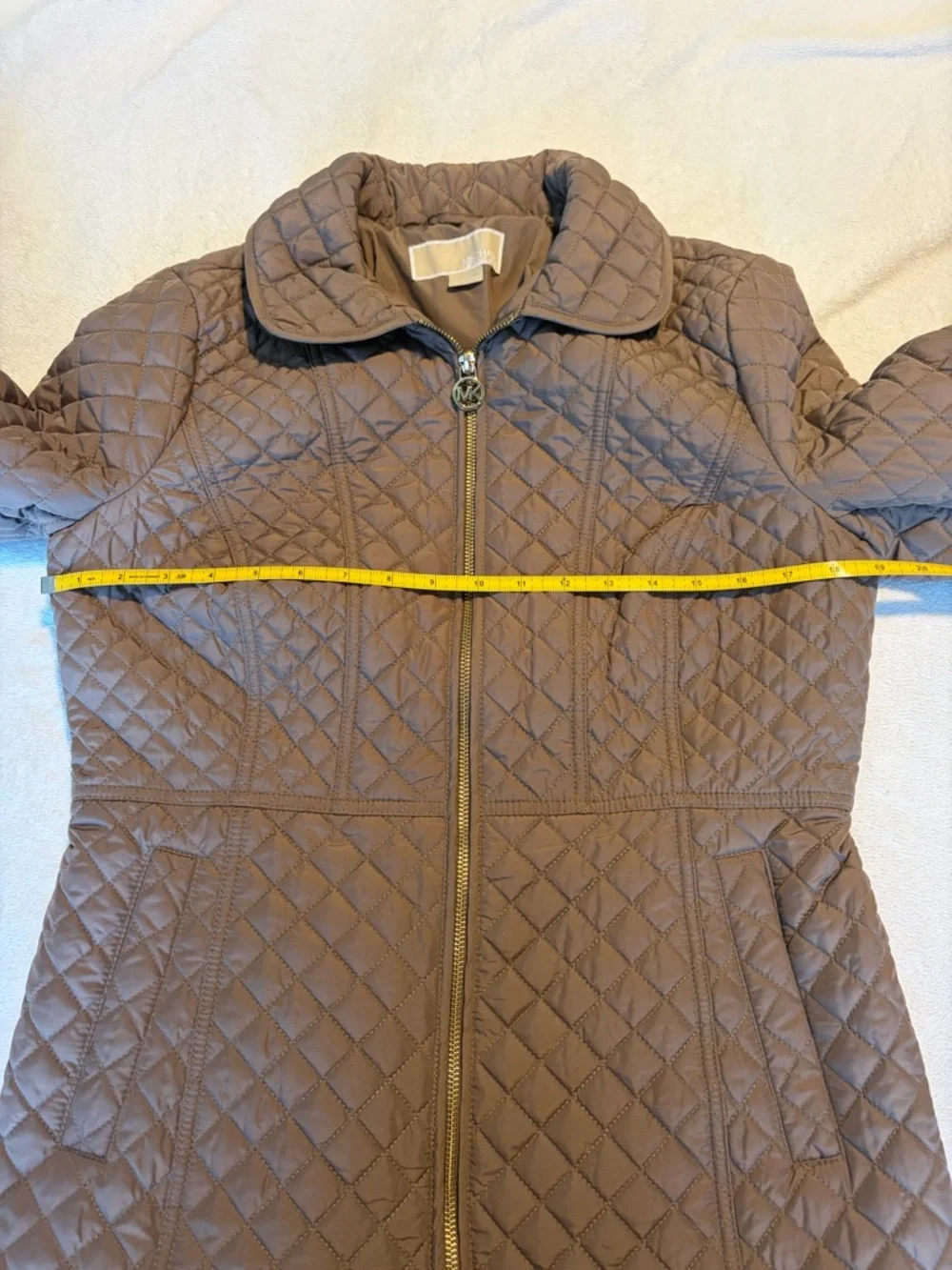 MICHAEL Michael Kors Quilted Brown Lightweight Jacket - Picture 5 of 7